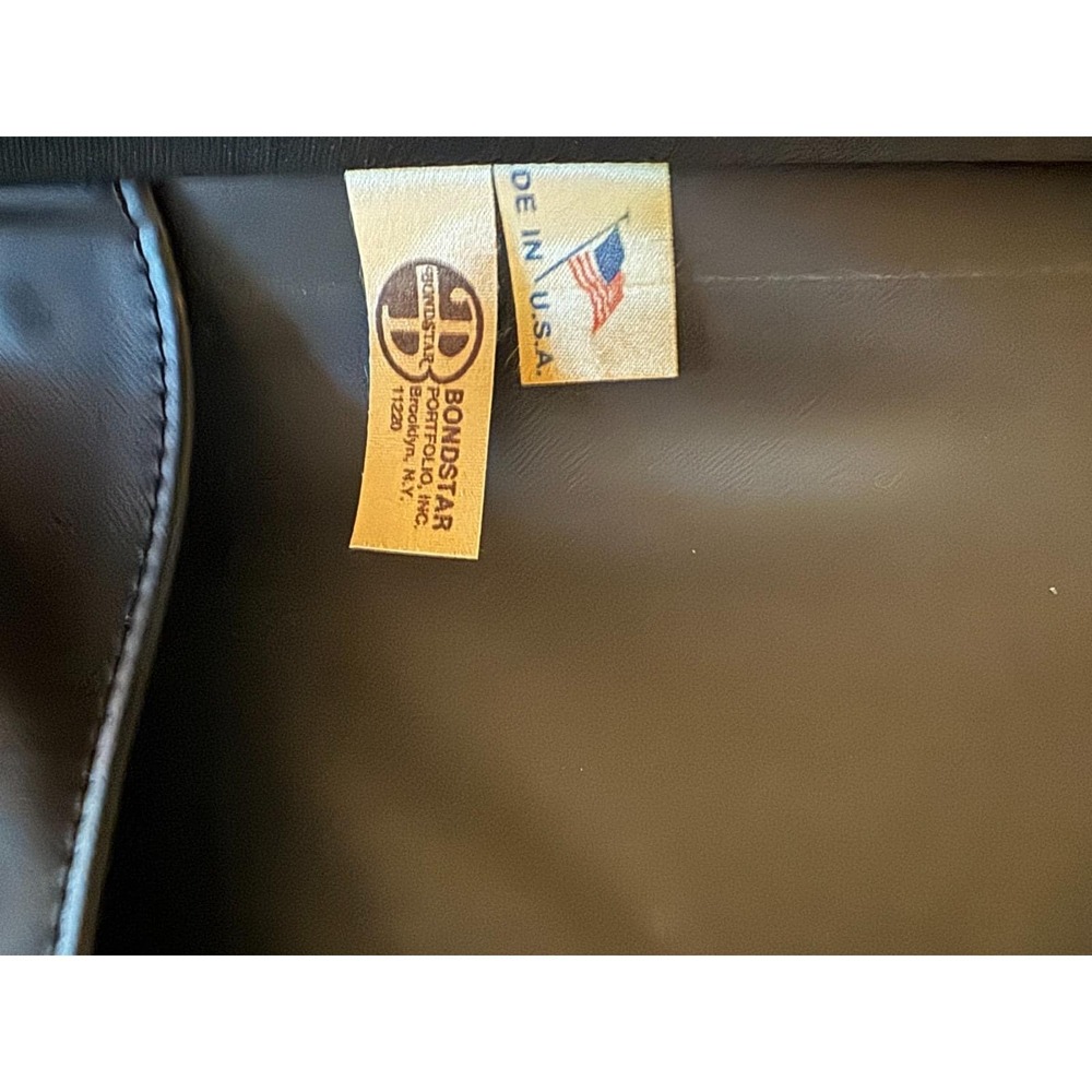 Bondstar Leather Art‎ Portfolio Briefcase Made in USA Zippered Spiral Sleeve - Picture 3 of 13